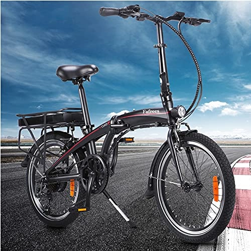 Bicicletas eléctrica : Negro Bicicleta Eléctricas de montaña Plegables, con Asistencia de Pedal con batera de 10Ah 25 km / h, hasta 45-55 km Bicicletas De montaña para Hombres / Adultos