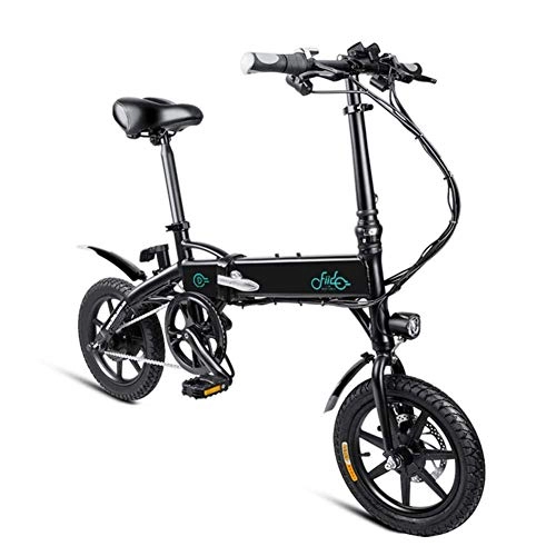Bicicletas eléctrica : NIMI Bicicleta elctrica Plegable 36V, batera de Litio de 14 Pulgadas, 34.17 Millas 7.8Ah / 250W, Bicicleta elctrica para Adultos, Negro