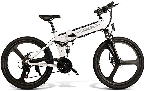Bicicletas eléctrica : Noacog bicicleta de montaña eléctrica plegable portátil con motor sin escobillas 48 V 26 pulgadas 350 W, para exteriores