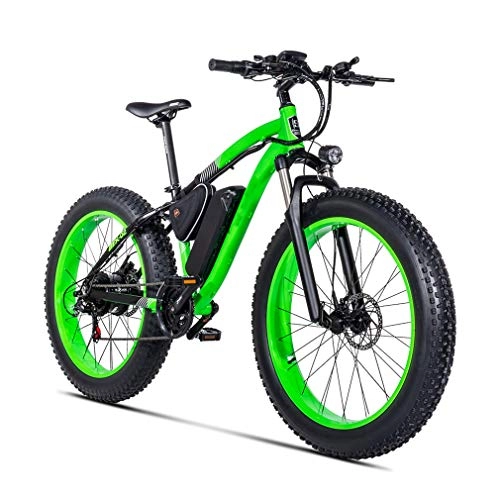 Bicicletas eléctrica : NYPB Adulto Bicicleta de Montaa Elctrica, Neumtico Gordo Grande de 26 Pulgadas * 4.0 Extrable 48V 17AH Batera de Litio Motor de 500 W Proporciona un Mximo de 35 km / h, Verde, 48V 17AH