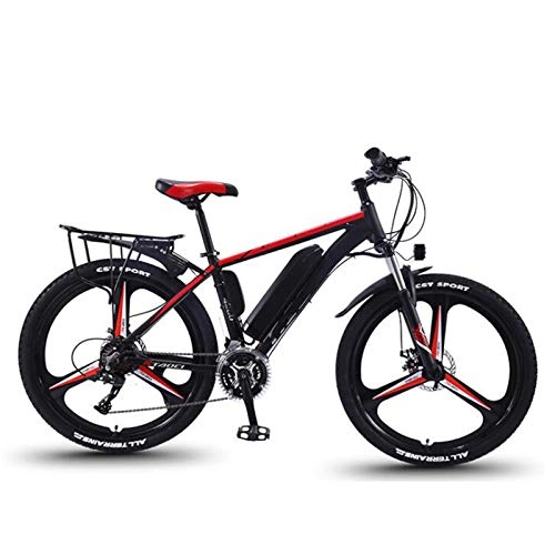 Bicicletas eléctrica : NYPB Bicicleta de montaña eléctrica, Bicicleta eléctrica de 26 Pulgadas con batería reemplazable de 36 V, Motor sin escobillas de 350 W, Caja de Cambios de 27 velocidades Unisex (Red-B 8ah)