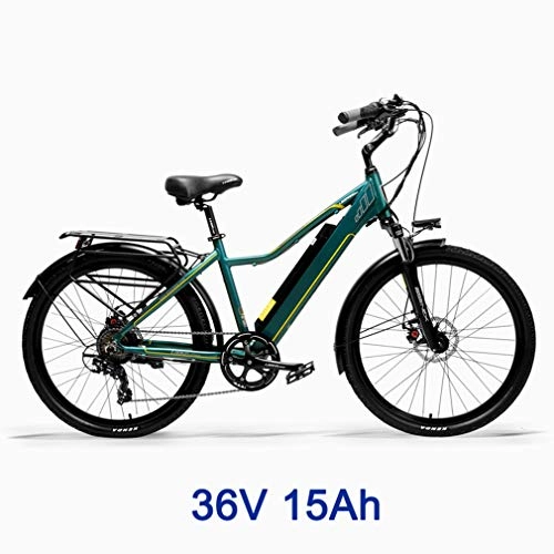 Bicicletas eléctrica : NYPB Bicicleta Eléctrica Adultos, 350W Motor Bicicleta Plegable 25 km / h Pantalla, Marco de Aleación de Aluminio con Amortiguador Batería 36V 10.4 / 15Ah, Asiento Ajustable, Azul, 36V 15AH