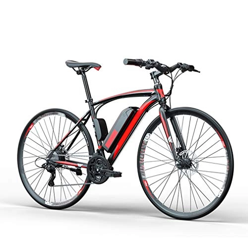 Bicicletas eléctrica : NYPB Bicicleta Eléctrica Adultos, Bicicleta Eléctrica de 27.5 Pulgadas Batería 36V E-Bike Sistema de Transmisión de 27 Velocidades Freno de Disco Viaje Conmutar, Black Red, Endurance 40km
