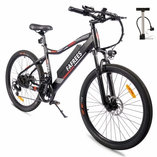 Bicicletas eléctrica : Oficial] Fafrees Bicicleta eléctrica Plegable con batería extraíble de 36 V / 10 Ah, 7 velocidades, Asiento Ajustable, Manillar para Adultos, Negro