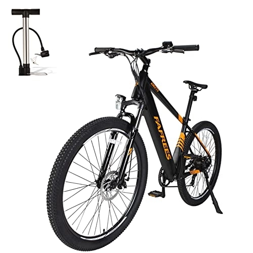 Bicicletas eléctrica : Oficial] Fafrees KRE27.5 E Bike Bicicleta de montaña para hombre de 27, 5 pulgadas, 250 W, Shimano 7S de Pedelec MTB City batería 36 V 10 Ah, bicicleta eléctrica de ciudad para 120 kg, 165 – 198 cm