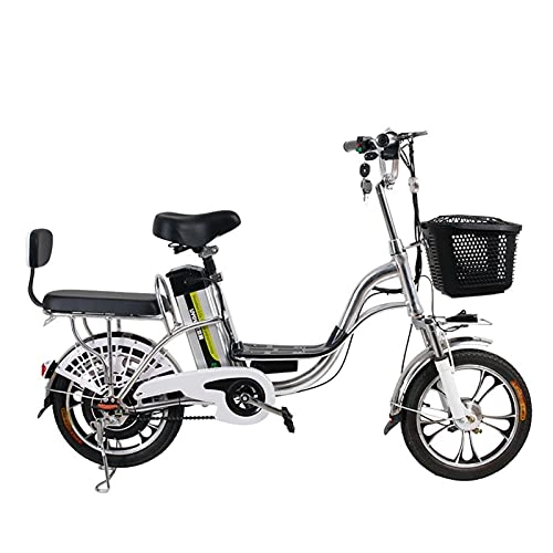 Bicicletas eléctrica : paritariny Bicicleta eléctrica Bicicleta eléctrica para Adultos Rueda de 16 Pulgadas 25 0W 48V 15AH City Road Electromobile Mobility Mountain Bicycle Doble Asiento E-Bike (Color : 250W 48V 8AH)