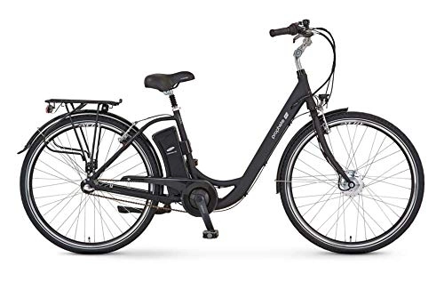 Bicicletas eléctrica : Prophete Bicicleta eléctrica GENIESSER e9.3 City de 28 pulgadas, color negro mate, altura de 48 cm