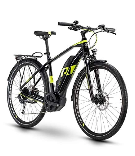Bicicletas eléctrica : RAYMON Tourray E 4.0 Pedelec - Bicicleta eléctrica de trekking, color negro y verde, tamaño 60 cm, tamaño de rueda 28.0