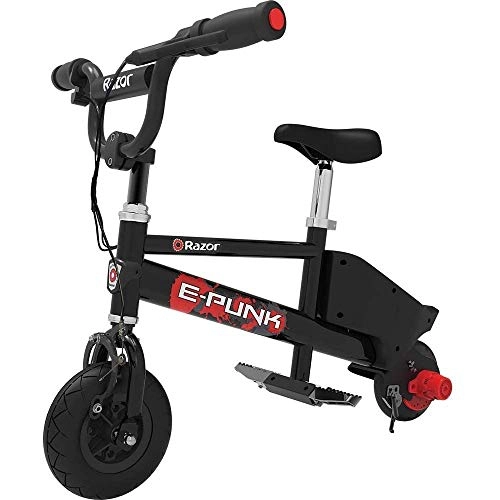 Bicicletas eléctrica : Razor E- Punk Mini Bicicleta eléctrica, Unisex niños, Negro, Talla única