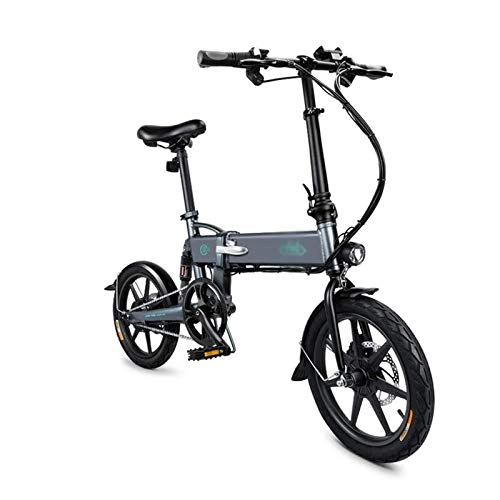 Bicicletas eléctrica : Rindasr 16" Peso Ligero Plegable Bicicleta elctrica, de 6 etapas de Velocidad Variable de Tres Archivos de alimentacin del Sistema de Asistencia, 7.8Ah batera de Litio / Aluminio de aleacin de 250