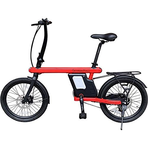 Bicicletas eléctrica : Rindasr 20" Peso Ligero Plegable Bicicleta elctrica, de 6 etapas de Velocidad Variable de Tres Archivos de alimentacin del Sistema de Asistencia, 36V / 18650 72500mAh batera de Litio de energa / a