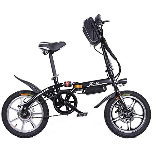 Bicicletas eléctrica : Riscko Wonduu Bicicleta Elctrica Plegable MT Super Bike Negro