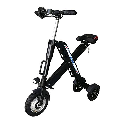 Bicicletas eléctrica : ROHXNK Coche Elctrico Plegable Mini Coche Plegable para Adultos Elctrico Movilidad Plegable Pequeo Coche Elctrico, Black