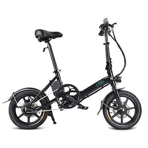 Bicicletas eléctrica : RZBB Bicicleta Plegable Elctrica, Unisex Bicicleta Plegable Elctrica Plegable Bicicleta Doble Freno De Disco Porttil para Ciclismo
