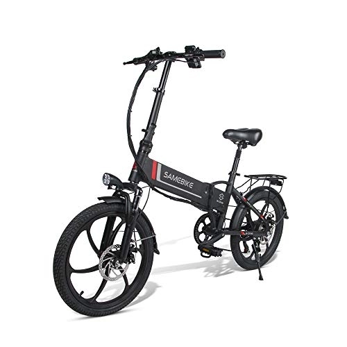 Bicicletas eléctrica : SAMEBIKE 20LVXD30 Bicicleta Electrica Bicicletas Electricas Plegables 48V 10.4AH Bicicleta Plegable con Shimano 7 Velocidades & la Pantalla LCD