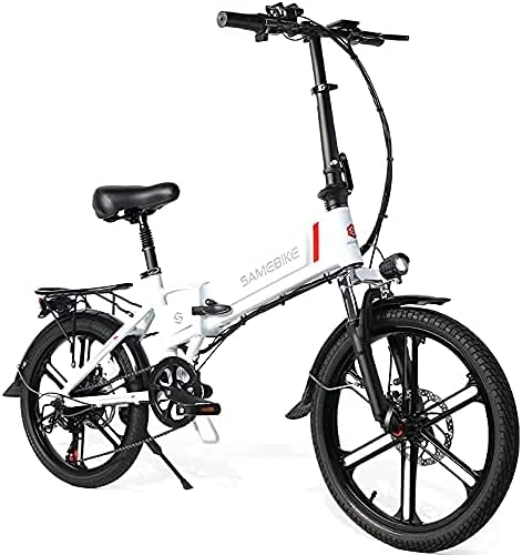 Bicicletas eléctrica : Samebike 20LVXD30-II versión de actualización 48 V 10.4AH Bicicleta eléctrica de 20 Pulgadas Rueda Plegable para Adultos