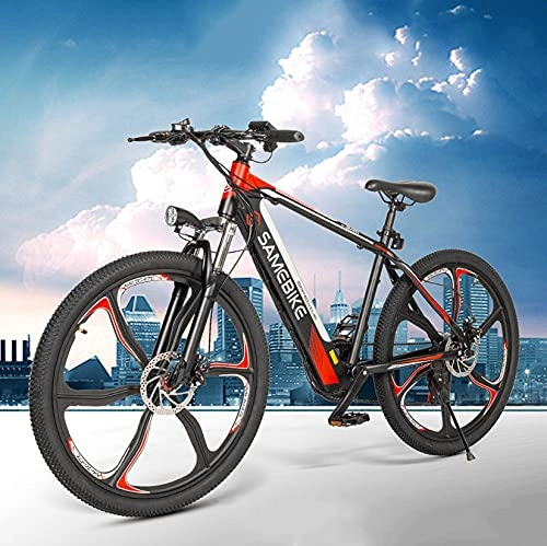 Bicicletas eléctrica : SAMEBIKE Bicicleta de montaña de 26 Pulgadas para Adultos, Bicicletas eléctricas 350W 36V 8AH, Shimano de 7 velocidades, Estructura de Acero con Alto Contenido de Carbono, Bicicletas asistidas por Pedal