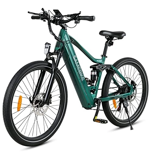 Bicicletas eléctrica : SAMEBIKE Bicicleta Eléctrica para Adultos Bicicleta Eléctrica de Montaña con Suspensión Completa 48V / 14Ah Batería Bicicletas Eléctricas de 26" Pulgadas con Frenos Mecánicos