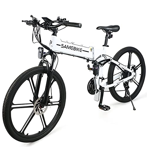 Bicicletas eléctrica : SAMEBIKE LO26-II Versión de actualización Bicicletas eléctricas 500W 48V 10AH Bicicletas de montaña eléctricas plegables de 26 pulgadas con pantalla LCD a color para adultos