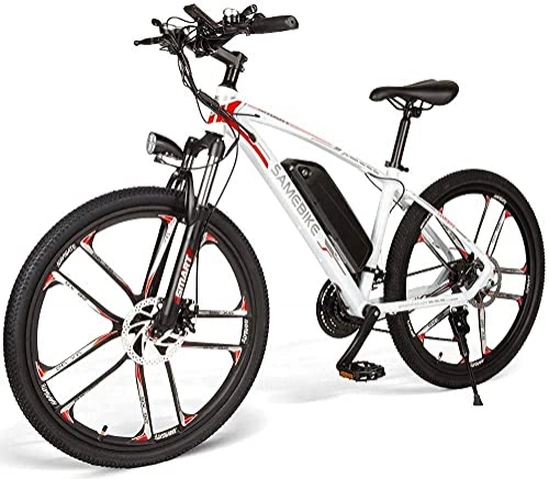 Bicicletas eléctrica : SAMEBIKE MY-SM26 Bicicleta de Montaña Eléctrica de 26 Pulgadas, Bicicleta Eléctrica para Adultos 48V 8Ah, 21 Velocidades, con Pantalla LCD