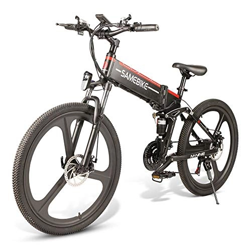 Bicicletas eléctrica : SAMEBIKE Plus E-Bike, E-MTB, E-Mountainbike 48V 10.4Ah 499Wh - Bicicleta De Montaña Eléctrica Plegable De 26 Pulgadas con Cambio De 21 Niveles Asistido