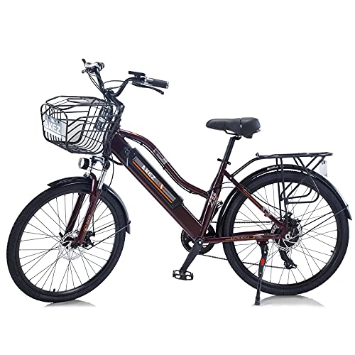 Bicicletas eléctrica : TAOCI Bicicletas eléctricas para mujeres adultas, todo terreno 26 pulgadas 36 V 350 W E-Bike Bicicletas extraíble batería de iones de litio Ebike para el trabajo al aire libre Ciclismo viajes