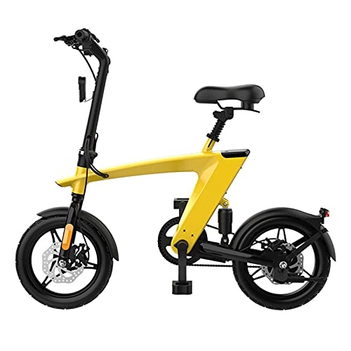 Bicicletas eléctrica : TERLEIA 14" Bicicleta Eléctrica Plegable Batería De Litio Extraíble E-Bike Diseño De Disco De Freno De Disco Doble Delantero Y Trasero Motor 250W 3 Modos De Trabajo