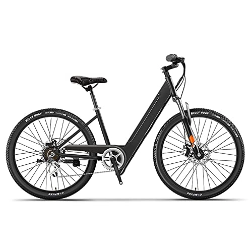 Bicicletas eléctrica : TGHY Bicicleta de Ciudad Eléctrica para Mujeres Adultas E-Bike de 26" Batería Extraíble de 36V 10Ah Motor Sin Escobillas de 250W Asistencia de Pedal Bici Eléctrica para Viajeros, Negro