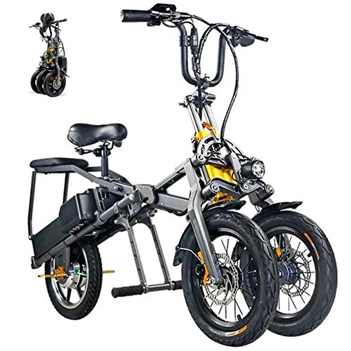 Bicicletas eléctrica : TTFGG 250W Bicicleta Eléctrica para Hombre Mountain Mountain Ebike 14 Pulgadas Fat Tire Adulto Bicicleta Road Bicycle Beach / Snow Bike