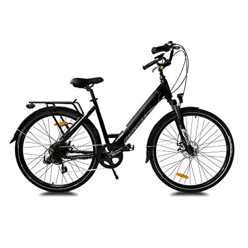 Bicicletas eléctrica : URBANBIKER Bicicleta Eléctrica Sidney, 250W, 36V 14Ah (504Wh) 28" Negro. 90Km autonomía.