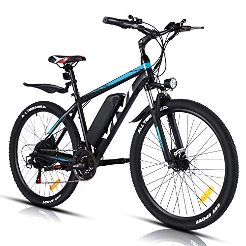 Bicicletas eléctrica : VIVI Bicicleta Electrica 350W Bicicleta Eléctrica Montaña, Bicicleta Montaña Adulto Bicicleta Electrica 26", Batería de 10.4Ah, 32 km / h Velocidad MÁX (Azul)