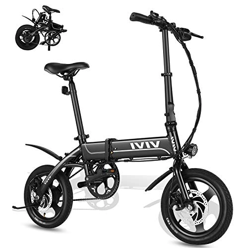 Bicicletas eléctrica : VIVI Bicicleta Electrica Plegable 350W Bicicleta Eléctrica Montaña, Bicicleta Adulto Bicicleta Electrica Plegable con Rueda Integrada de 14", Batería de 7.8Ah, 32 km / h Velocidad MÁX (Negro)