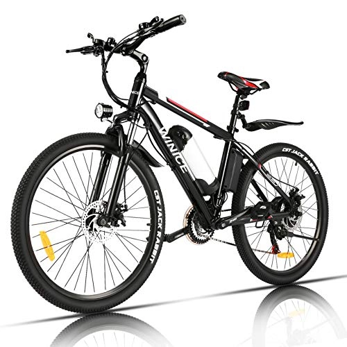 Bicicletas eléctrica : VIVI Bicicleta Eléctrica 350 W, Bicicleta Eléctrica de Montaña con Batería Extraíble 36 V / 8Ah, Velocidad Máxima 32 km / h, 21 Velocidades, Kilometraje de Recarga hasta 40 km, 26 Pulgad