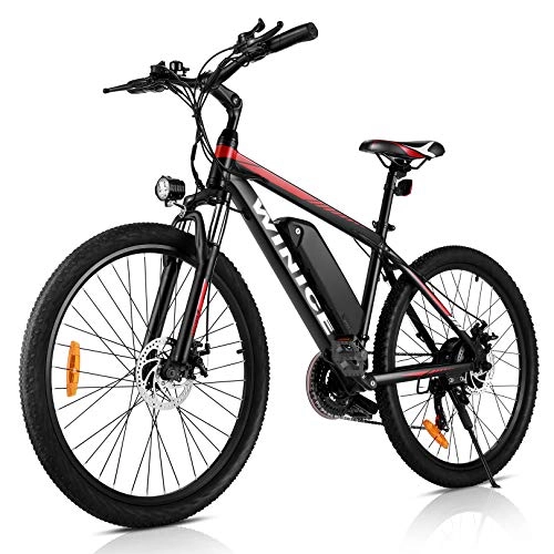Bicicletas eléctrica : VIVI Bicicleta eléctrica de montaña 26 / 27.5 Pulgadas, Motor de 350 W, 36 V, 10.4 Ah, batería extraíble, Bicicleta eléctrica para Adultos. (Rojo 27.5)