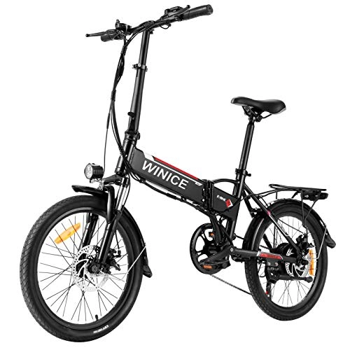 Bicicletas eléctrica : Vivi Bicicleta Eléctrica Plegable, 20 Pulgadas Bicicleta Eléctrica para Adultos, 250W Ebike con Batería Litio Extraíble de 36V 8Ah, Engranajes Profesionales de 7 Velocidades