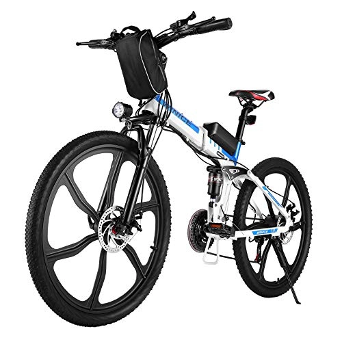Bicicletas eléctrica : VIVI Bicicleta Eléctrica Plegable, 26" Bicicleta Montaña Adulto, Bicicleta Electrica Montaña, 250W Bicicletas Eléctricas con Batería Extraíble De 8Ah, Profesional 21 Velocidades, Doble Suspension