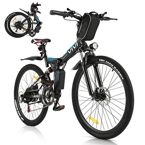 Bicicletas eléctrica : Vivi Bicicleta Eléctrica Plegable, 350 W Motor para Bicicleta De Montaña Eléctrica para Adultos, 26 Pulgadas E-Bike, Engranaje De 21 Velocidad De Shimano