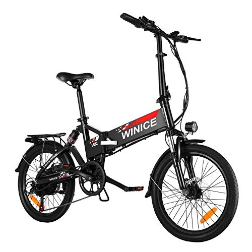 Bicicletas eléctrica : VIVI Bicicleta Plegable Electrica, 20" Bicicleta de Ciudad Eléctrica 350 W Bicicletas Eléctricas para Adultos con Batería Extraíble De 8 Ah, Shimano 7 Velocidades, Suspensión Completa