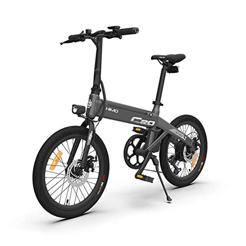 Bicicletas eléctrica : WooDlan 20 Pulgadas Plegable 80KM Gama de Potencia de Asistencia eléctrica de la Bicicleta ciclomotor E-Bici 10AH