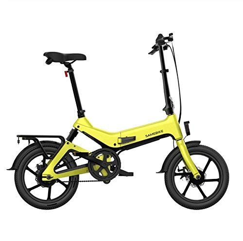 Bicicletas eléctrica : WXJWPZ Bicicleta Elctrica Plegable 36V 250W 7.5Ah 16 Pulgadas Bicicleta Elctrica Plegable Ciclomotor Bicicleta 25km / H Velocidad Mxima 65km, B