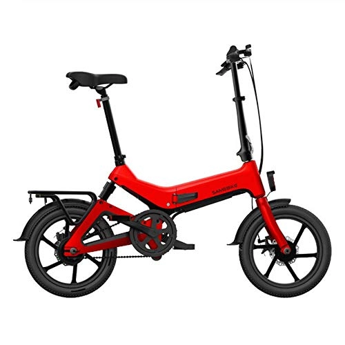Bicicletas eléctrica : WXJWPZ Bicicleta Eléctrica Plegable36V 250W 7.5Ah 16inch Bicicleta Eléctrica Ciclomotor Plegable Bicicleta 25km / H Velocidad Máxima 65km Alcance, B