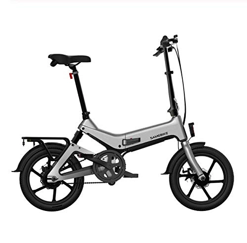 Bicicletas eléctrica : WXJWPZ Bicicleta Eléctrica Plegable36V 250W 7.5Ah 16inch Bicicleta Eléctrica Ciclomotor Plegable Bicicleta 25km / H Velocidad Máxima 65km Alcance, D