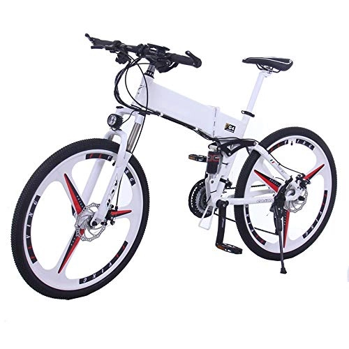 Bicicletas eléctrica : X Bicicleta elctrica Plegable Bicicleta de montaña Control de Velocidad Batera de Litio 36V Bicicleta Coche elctrico Lnea de Placa Versin de 26 Pulgadas 24 Velocidad
