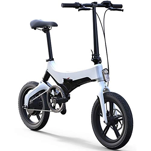 Bicicletas eléctrica : X Coche elctrico Plegable Coche de batera pequea para Hombres y Mujeres Batera de Litio porttil Ultraligera Bicicleta de Viaje para Adultos Negro 36V