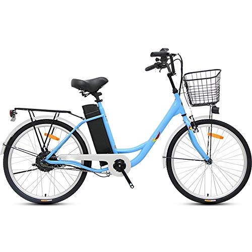Bicicletas eléctrica : X Pedal de Bicicleta elctrica Ciudad Bicicleta Femenina Batera de Litio Batera Motocicleta 24 Pulgadas para Hombres y Mujeres