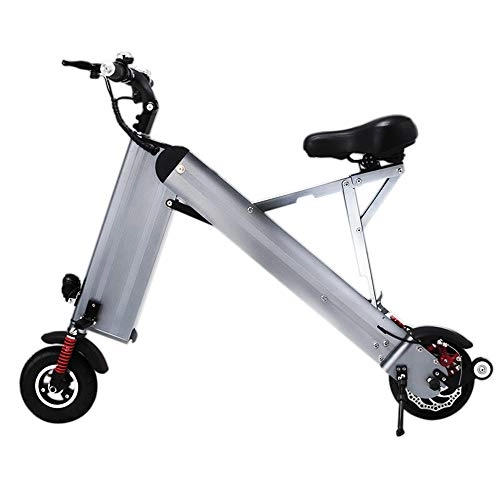 Bicicletas eléctrica : X Ultraligero Plegable de Dos Ruedas Coche elctrico Batera para Adultos Viaje en Coche Mini Batera de Litio pequea Bicicleta elctrica 36V