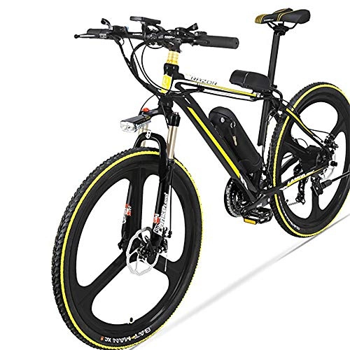 Bicicletas eléctrica : XMIMI Bicicleta de montaña elctrica 48V Batera de Litio Elctrica Una Rueda Bicicleta de Potencia de Cinco velocidades 26 Pulgadas