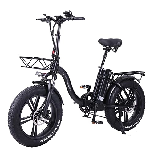 Bicicletas eléctrica : Y20-NEW Rueda integrada Bicicleta montaña Bicicleta eléctrica de 7 velocidades Bicicleta eléctrica Plegable de 20 Pulgadas Freno Disco Doble (15Ah)