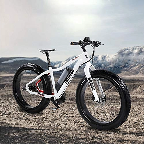 Bicicletas eléctrica : YAUUYA Bicicleta Eléctrica Montaña Adulto 26 Pulgadas con Asientos Cómodos, Cuerpo Ultraligero De Fibra De Carbono, Duración De La Batería De 150 Km, Pantalla LCD De 9 Velocidades