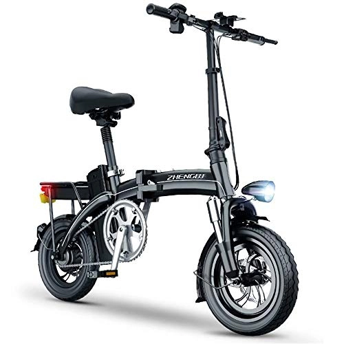 Bicicletas eléctrica : YAUUYA Bicicleta Eléctricas Plegables De 12 Pulgadas Bicicleta Eléctrica Súper Ligera De 400 W, Batería De Litio, hasta 240 Km De Duración De La Batería, Soporte De Carga De 250 Kg